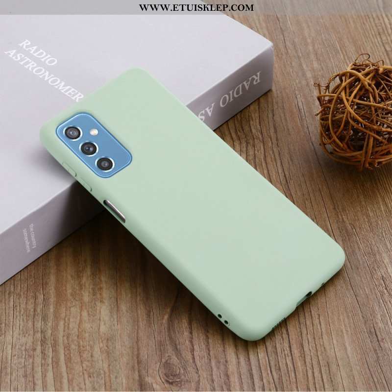 Etui do Samsung Galaxy M52 5G z Łańcuch Płynny Silikon W Paski